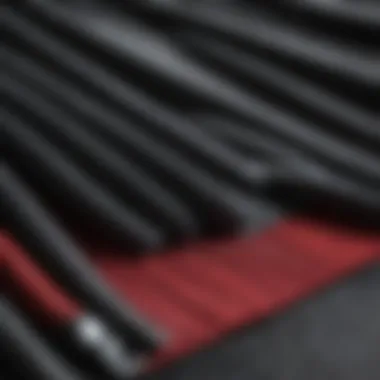 Close-up of high-performance fabric used in extreme sports apparel