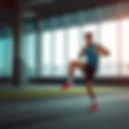 Runner executing a strength exercise for knee stability