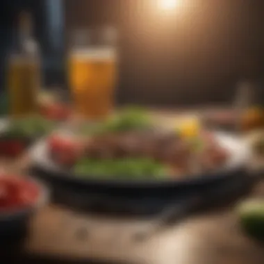 Nutrient-Rich Meal for Lung Health A healthy meal rich in nutrients promoting lung health