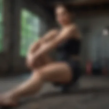 A diverse group engaging in knee stretching exercises