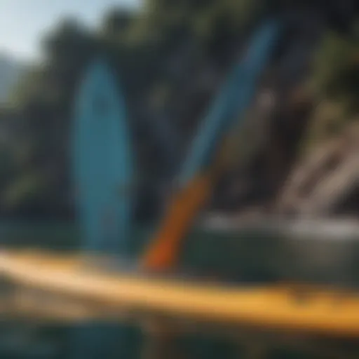 Different types of SUP fins showcasing designs and shapes