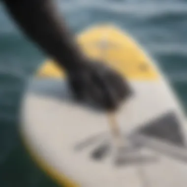 Surfboard featuring gorilla traction pads on the deck