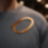 A close-up of the swoosh logo on a stylish sweatshirt