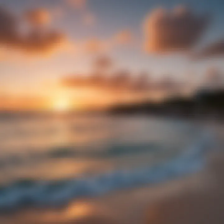 A picturesque sunset illuminating the local community in Providenciales