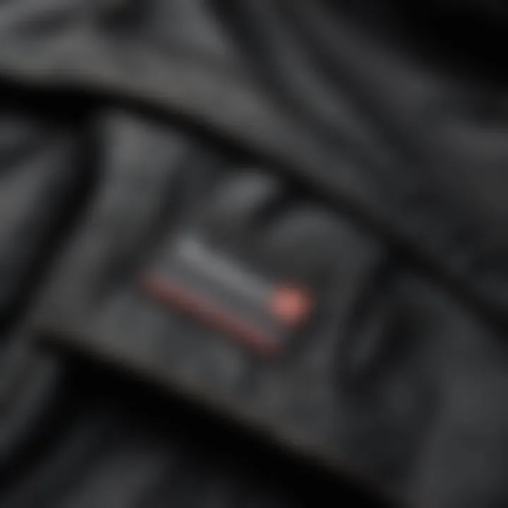 Close-up of fabric texture showcasing durability of the black canvas jacket