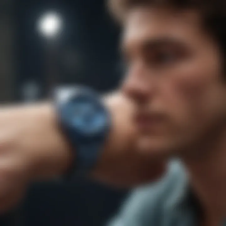 An athlete sharing their personal experience with the blue Nixon watch.