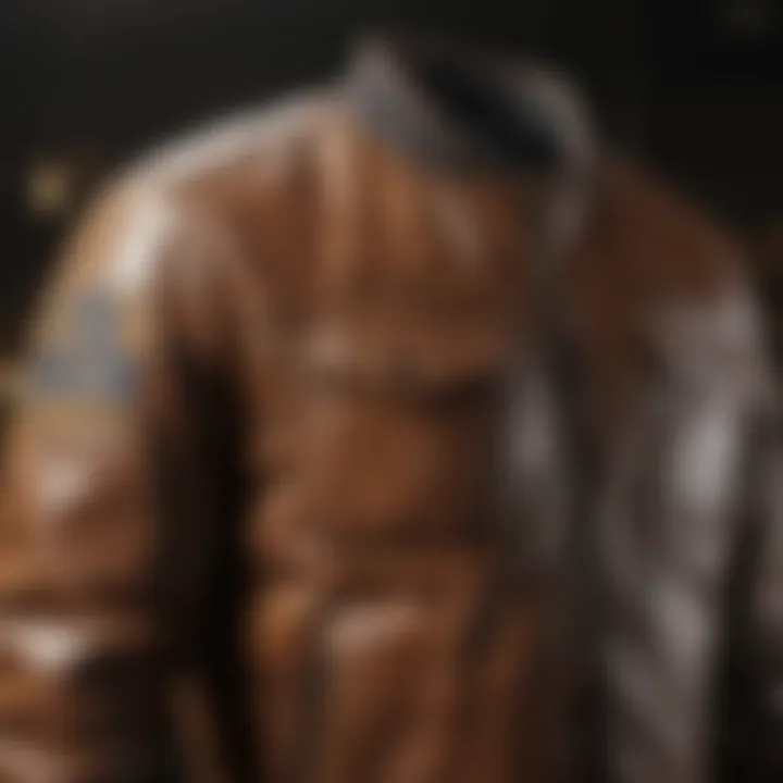 A detailed view of customization options available for the Brighton jacket