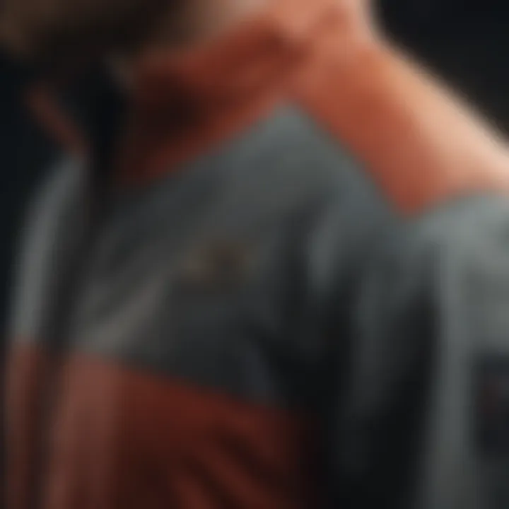 A close-up of the fabric technology used in the Brighton jacket