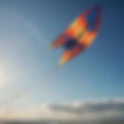 High-quality kite soaring against a blue sky