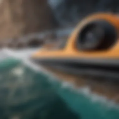 Close-up of the technology integrated into the E Wave Board
