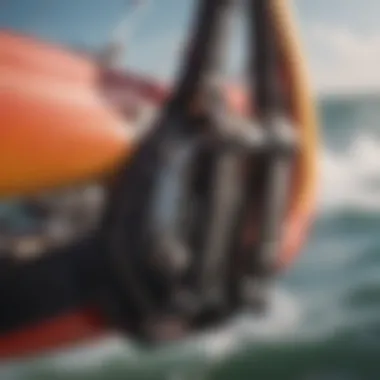 Innovative Harness Design A detailed view of a windsurfing harness showcasing its unique design and structure