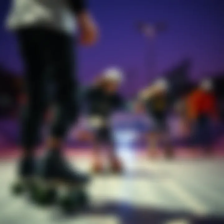 Exploring Various Styles of Roller Skating Diverse roller skating styles depicted in a vibrant scene