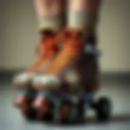 Vintage roller skates showcasing the evolution of design