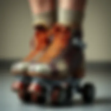 The Evolution of Roller Skate Design Vintage roller skates showcasing the evolution of design
