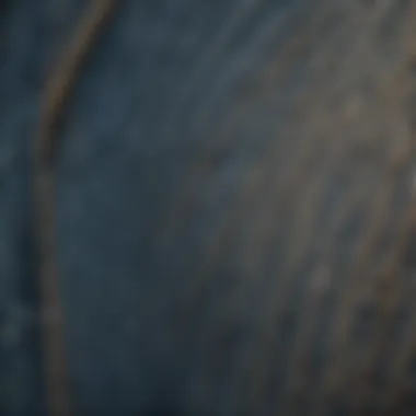 Close-up of aged denim texture showcasing intricate fading patterns