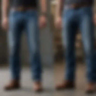 Traditional vs. Modern Denim Design Trends Side-by-side comparison of traditional vs. modern denim designs