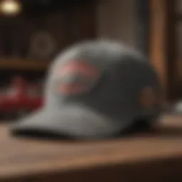 A vintage Von Dutch hat resting on a skateboard