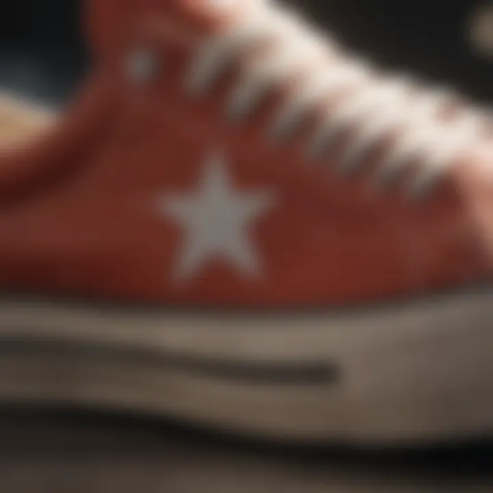 Detailed view of Chuck Taylor One Star's design features