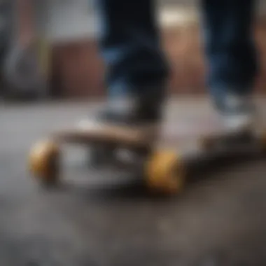 Personal Expression on a Skateboard A personalized skateboard featuring intricate artwork
