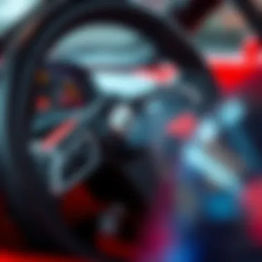 The Complexity of F1 Steering Wheel Close-up view of a Formula One steering wheel showcasing its intricate controls