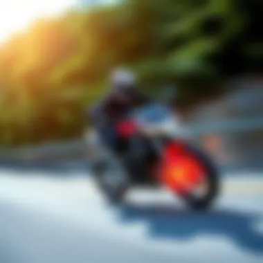 An Athlete in Motion: The Essence of Speed Dynamic action shot of an extreme sports athlete in motion