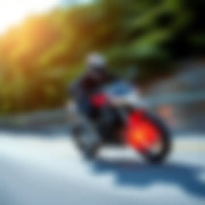 An Athlete in Motion: The Essence of Speed Dynamic action shot of an extreme sports athlete in motion