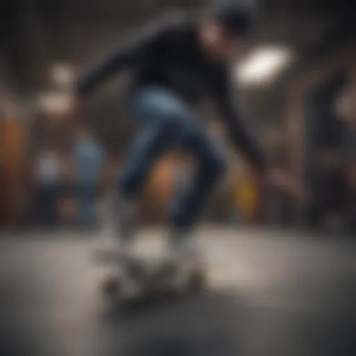 Andy Anderson performing a trick on his skateboard