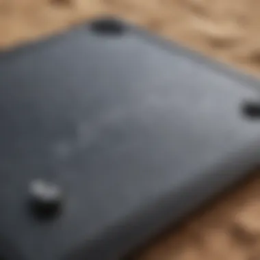Modern Boogie Board Features Close-up of modern boogie board features, showcasing design evolution.