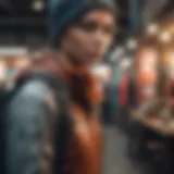 A vibrant indie clothing store showcasing unique apparel