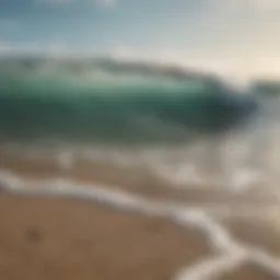 Gentle waves lapping at a tranquil beach