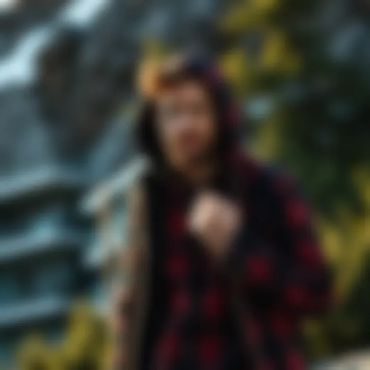Layering Techniques with Hooded Flannel Comfortable layering with hooded flannel in outdoor setting