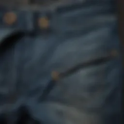 Close-up of American Eagle Stretch Artist Jeans fabric showcasing stretchability