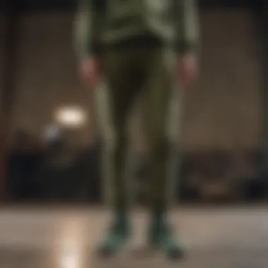 Chic Combination with Olive Green Joggers Casual outfit featuring olive green joggers paired with stylish accessories
