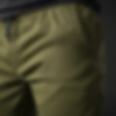 Fabric Texture and Durability of Olive Green Joggers Close-up of olive green joggers highlighting fabric texture and durability