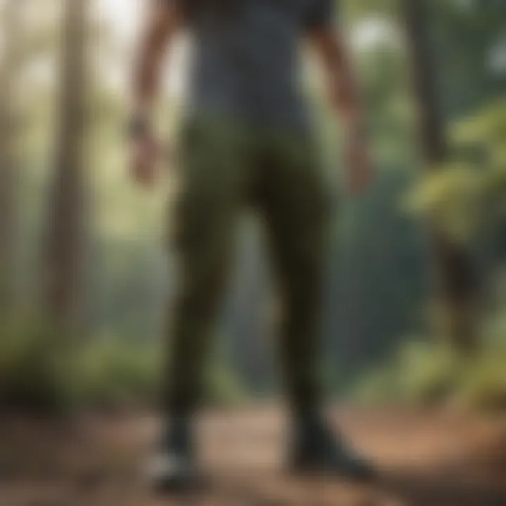 Athlete using olive green joggers during a high-energy workout