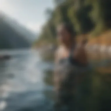 Mindfulness and Hydration A serene landscape illustrating tranquility and well-being