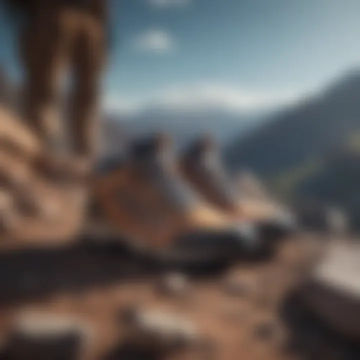 Ultra Range Exo MTE shoes in action on a rugged terrain