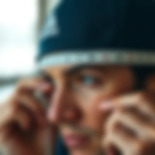 Measuring Head Size for Adidas Hats Illustration of measuring head circumference with a measuring tape