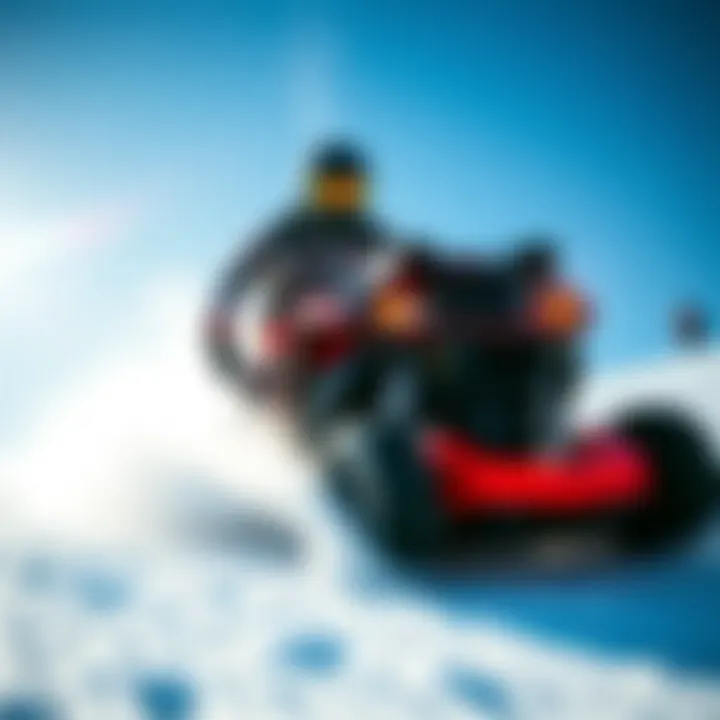 Champion Sliders in Action An action shot of champion sliders in use during an extreme sports event.