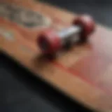 Close-up of skateboard deck showcasing material quality