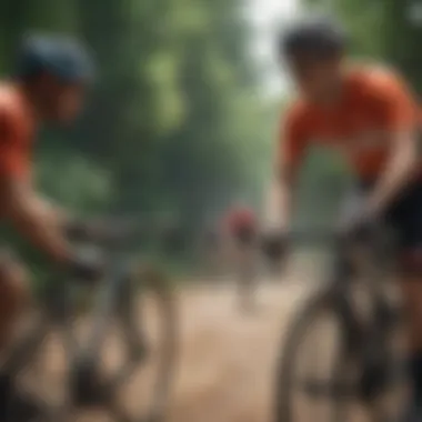 Impact of Cycling Styles on Health Illustration showing different cycling styles and their effects on health.