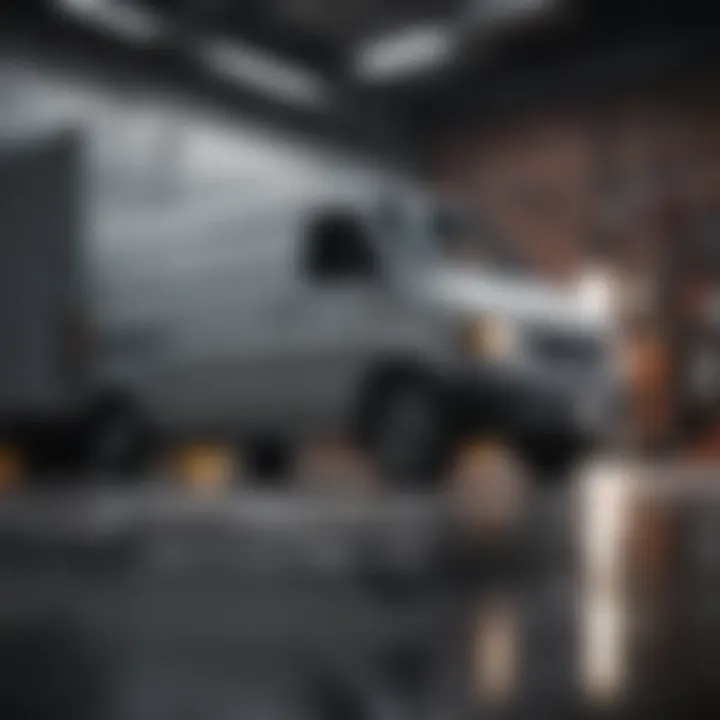 Maintenance tips for grey platform vans displayed visually