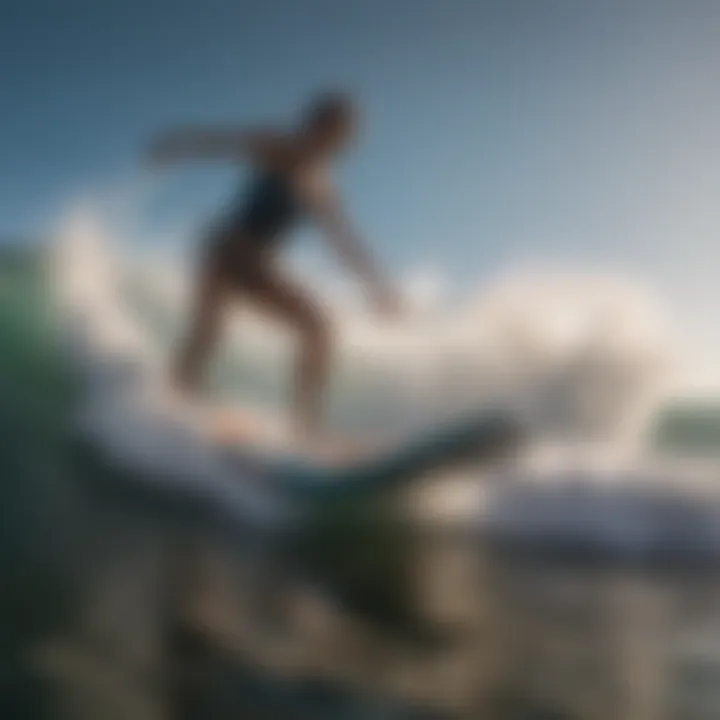 Waves and currents highlighting environmental factors affecting paddleboarding