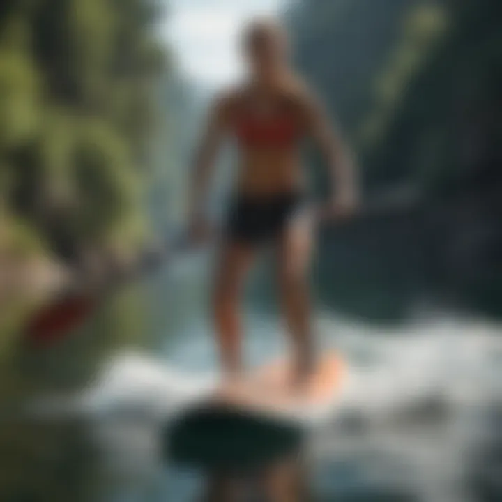 A skilled paddler carving through the water with precision