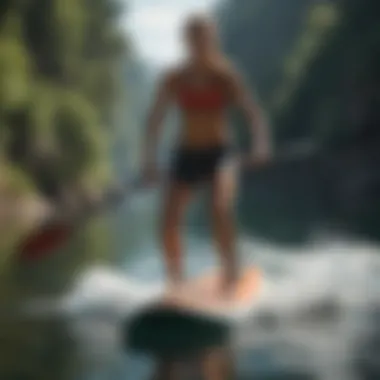 The Role of Skill Level in Paddleboarding Speed A skilled paddler carving through the water with precision