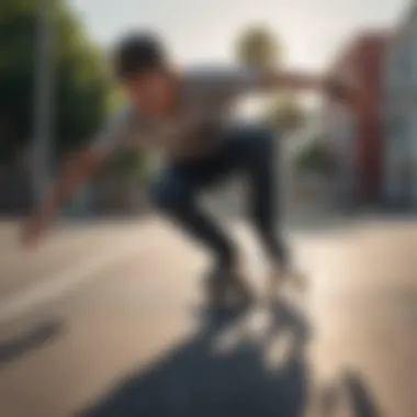 Skater performing tricks showcasing grip tape performance