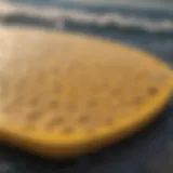 Close-up of a textured stomp pad on a surfboard