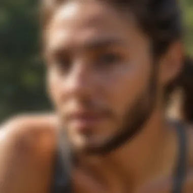 Applying Sun Bum Oil for Protection Active individual applying Sun Bum oil before an outdoor adventure