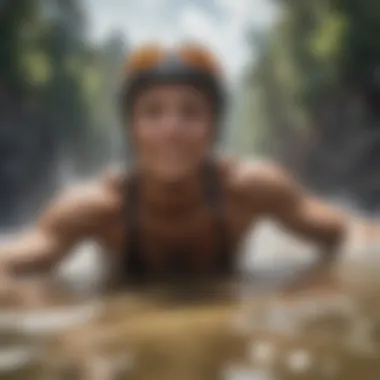 Extreme Sports and Skin Health Scenic view of extreme sports activity with Sun Bum oil visible