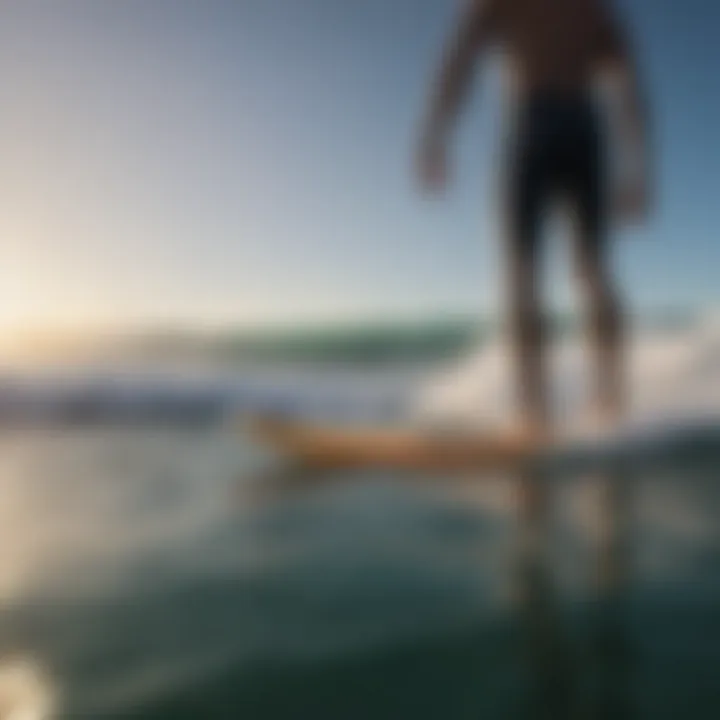 A vibrant surfing community with surfboards reflecting cultural identity